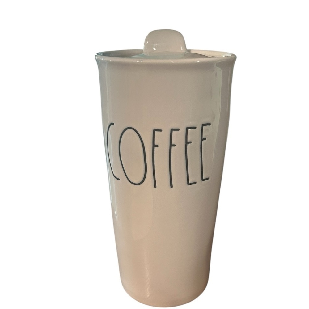 Rae Dunn Coffee Travel Mug Tumbler Large Letter Ivory Ceramic Hot/Cold Cup Lid - Picture 13 of 13